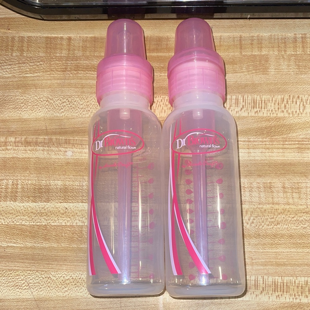 Dr. Brown's Anti Colic Pink 8 oz Baby Bottles